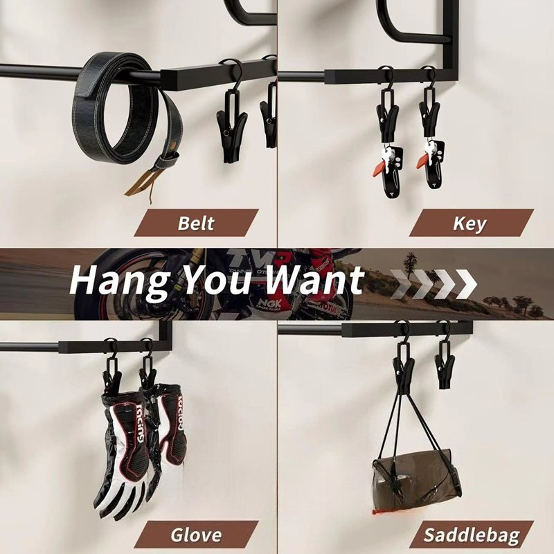 Деревянный настенный держатель – обзор и цена Motorcycle Gear Display Rack