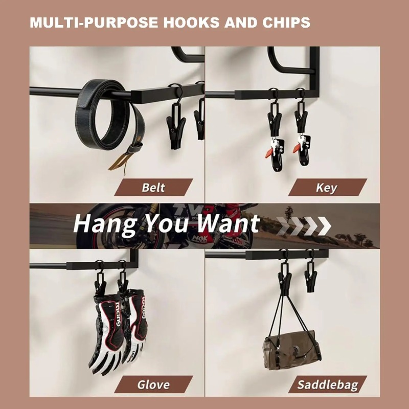 Настенный держатель для мотоци – обзор и цена Motorcycle Gear Display Rack