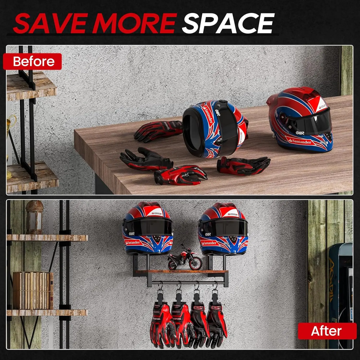 Двойная подставка для мотоцикл – обзор и цена Motorcycle Gear Display Rack
