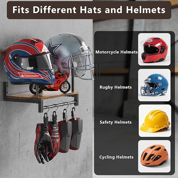 Настенный деревянный держатель – обзор и цена Motorcycle Gear Display Rack